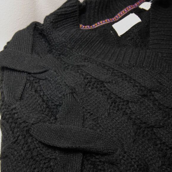 NWOT Weatherproof Vintage V-neck cabled‎ sweater, black, XL - Picture 8 of 10